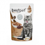 Bestpet Liver Adult Cat влажный корм для взрослых кошек с печенью в желе 85 гр